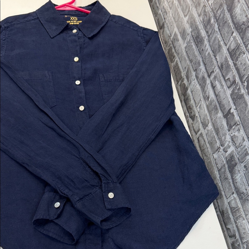 Lilly Pulitzer Casual Button-Down linen Shirt - Picture 5 of 6